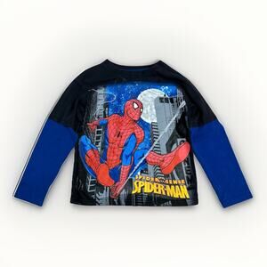 Vintage Spider Man T-Shirt Aop Kids 7 Spidey Marvel Comics Long Sleeve